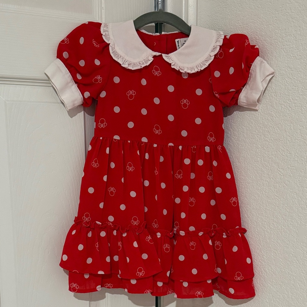 Janie and Jack Red Polka Dot Dress with White Collar